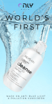 Revolutionary wash-on sunscreen cleanser! Powered by advanced tech, protect against sun damage and harmful blue light from phones & computers.